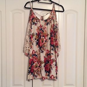 Floral Cold Shoulder Dress